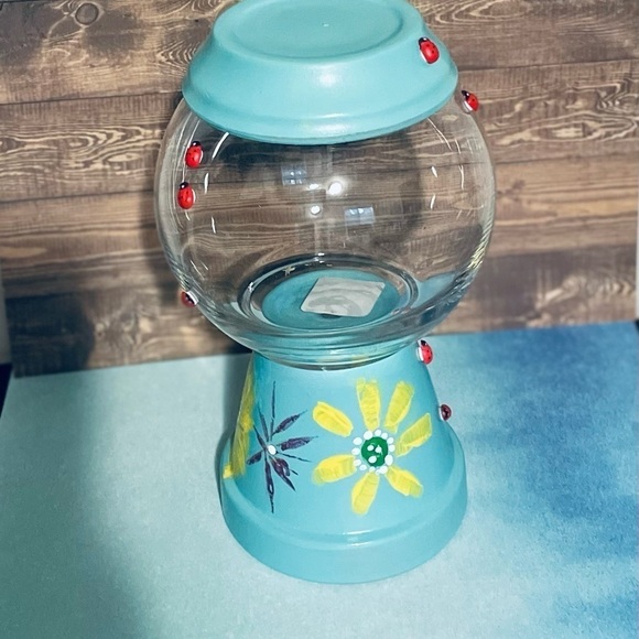 Flower cookie jar container - Picture 2 of 9